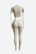 Ribbed Fabric Washed Set Lavish Daily