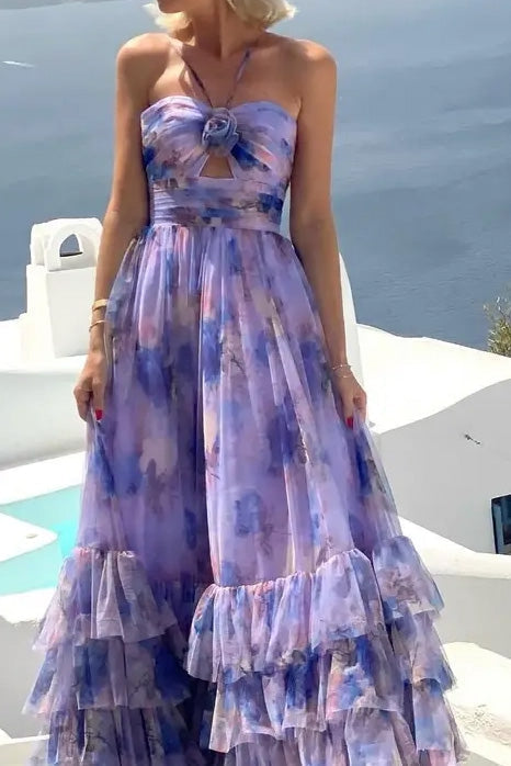 Ruffled Tiered Maxi Dress Lavish Daily