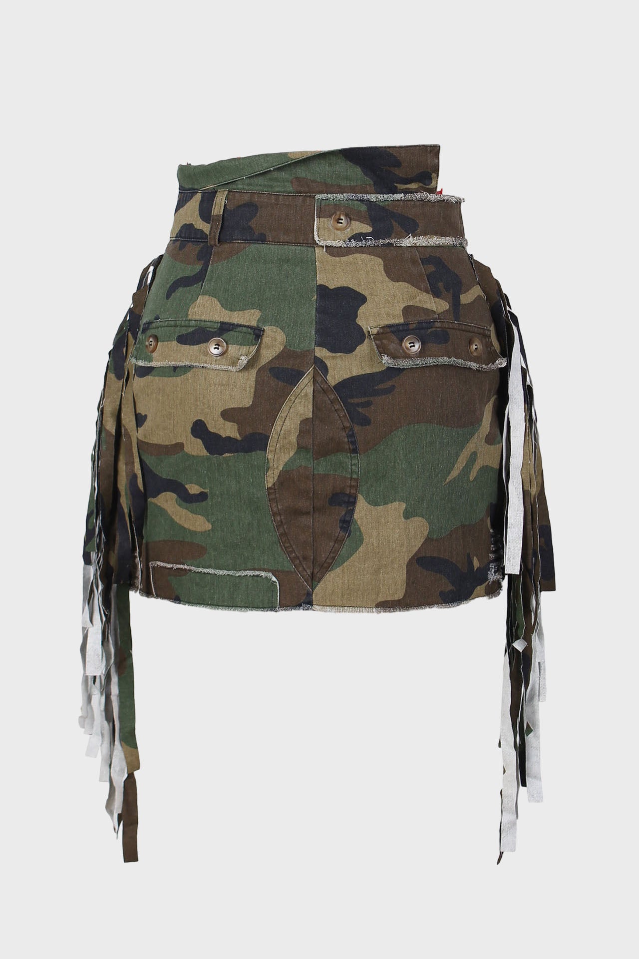 Camouflage Tassel Skirt Lavish Daily