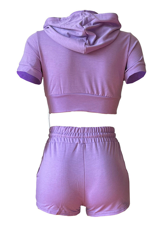 Crop Top Hoodie Short Set Lavish Daily
