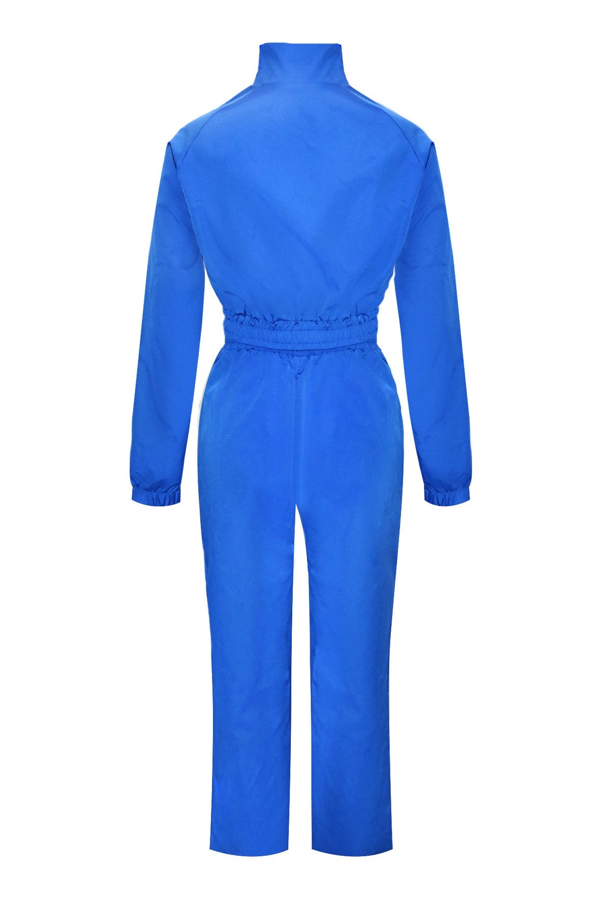 Zip-Front Piped Top & Wide-Leg Pants Set Lavish Daily