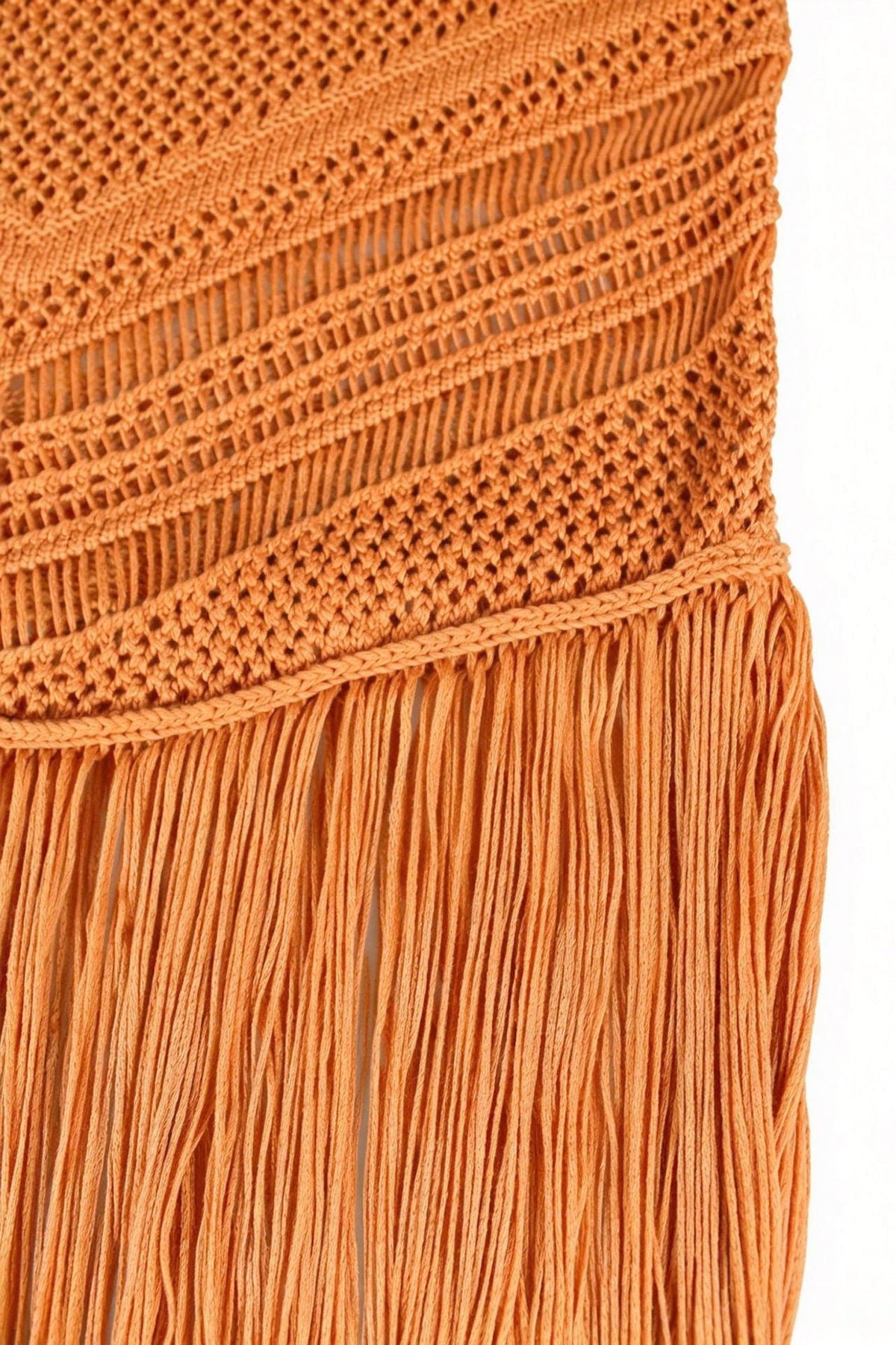 Strapless Crochet Fringe Maxi Dress Lavish Daily