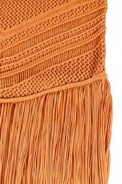 Strapless Crochet Fringe Maxi Dress Lavish Daily