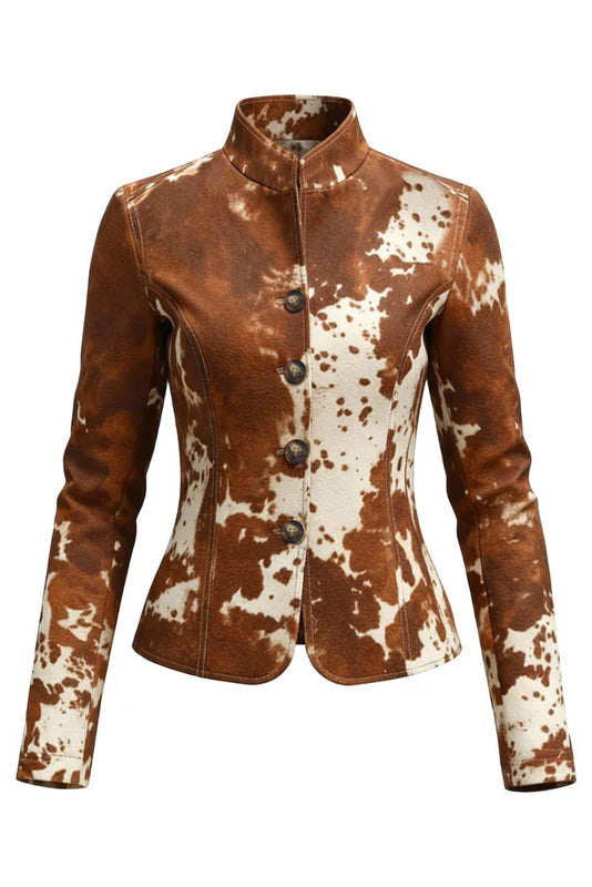 Single Breasted Slim Fit Long Sleeve Jacket Lavish Daily
