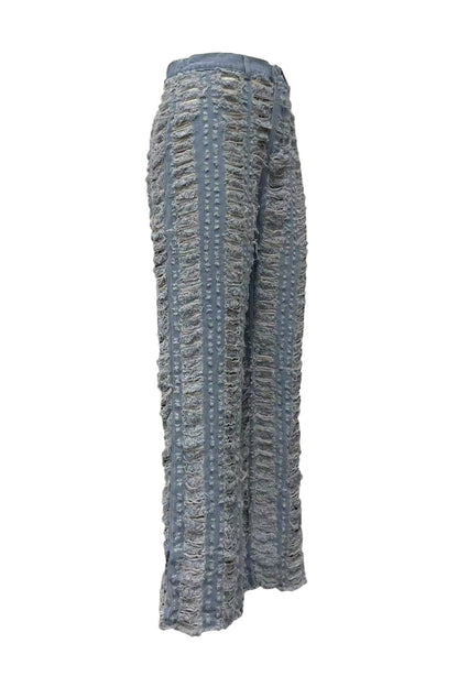 Extreme Shredded Denim Pants Lavish Daily