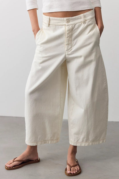 Cropped Wide-Leg Jeans Lavish Daily