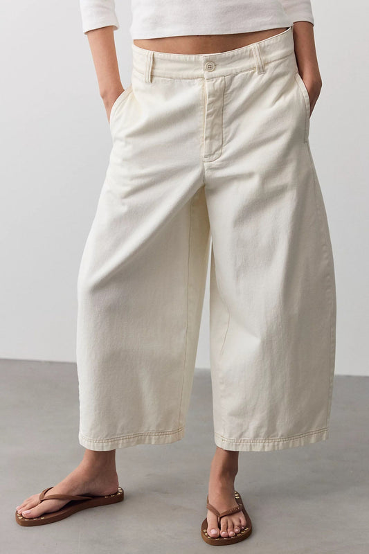 Cropped Wide-Leg Jeans Lavish Daily