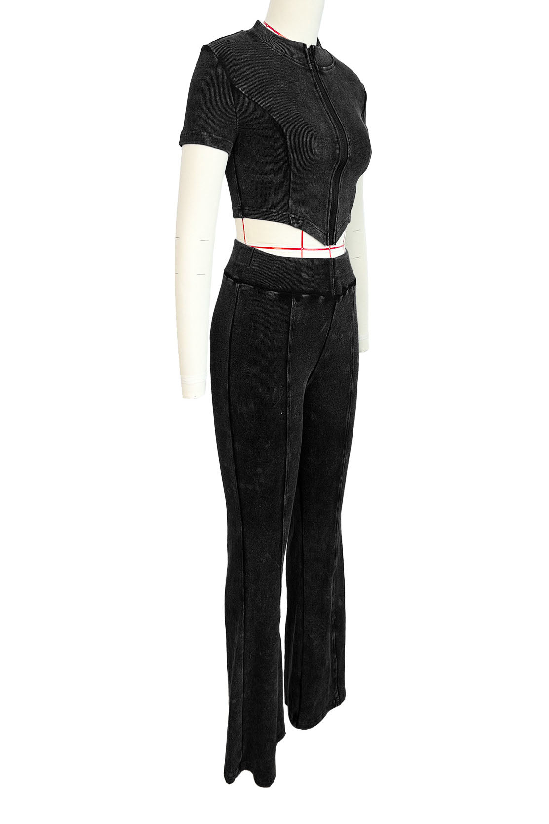 Ribbed Two Piece Pant Set Lavish Daily