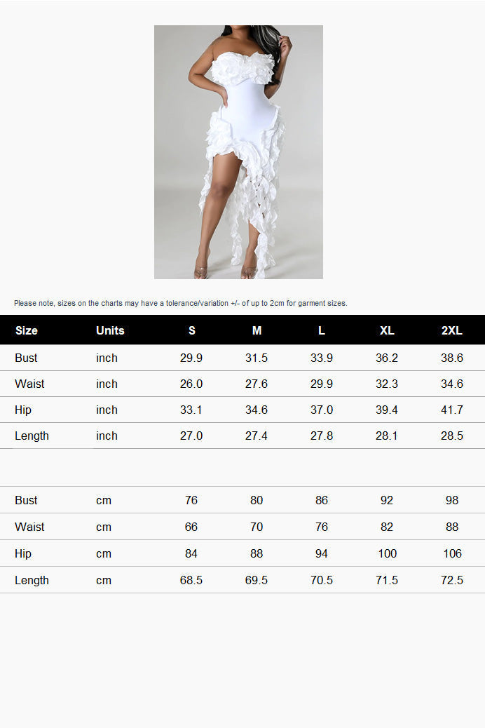 Asymmetrical Fringe Strapless Dresses Lavish Daily