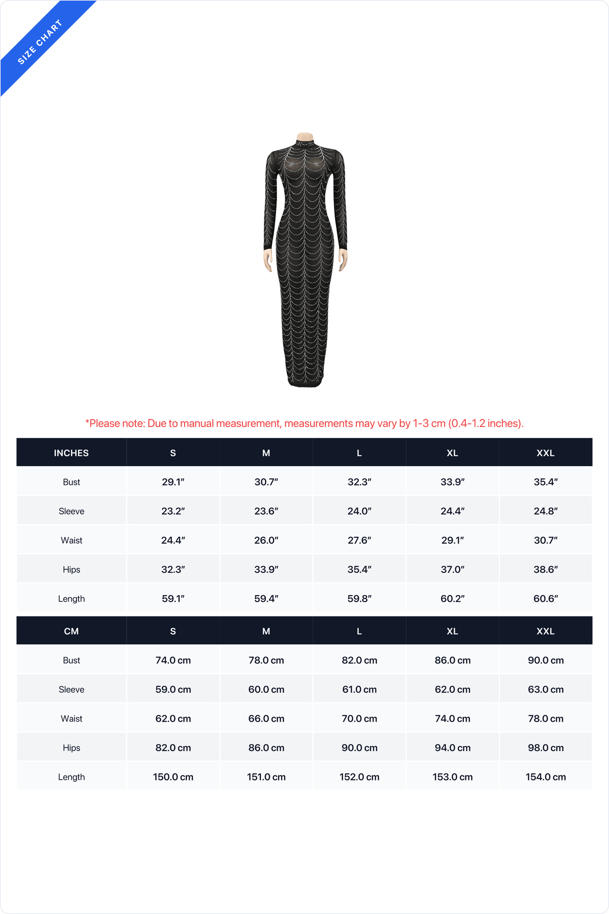 Rhinestone Long-Sleeve Sheer Maxi Dress Lavish Daily