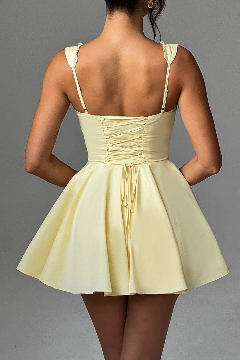 Strap Backless Fit & Flare Mini Dress Lavish Daily