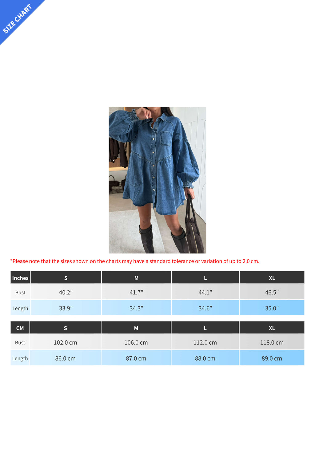 Heart Button Denim Babydoll Dress Lavish Daily