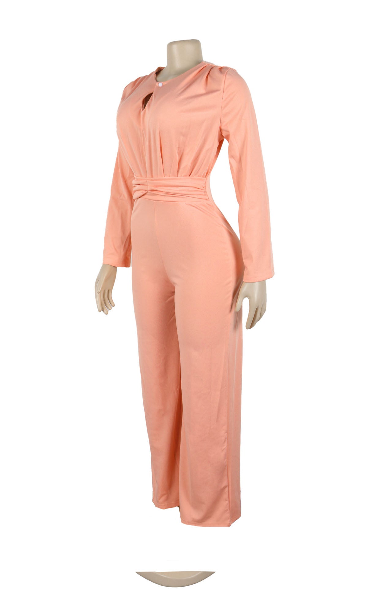Elegant Solid Color Hollow Out O Neck Jumpsuits Lavish Daily