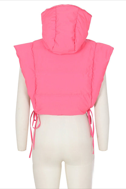 Self Tie Puffer Vest Lavish Daily