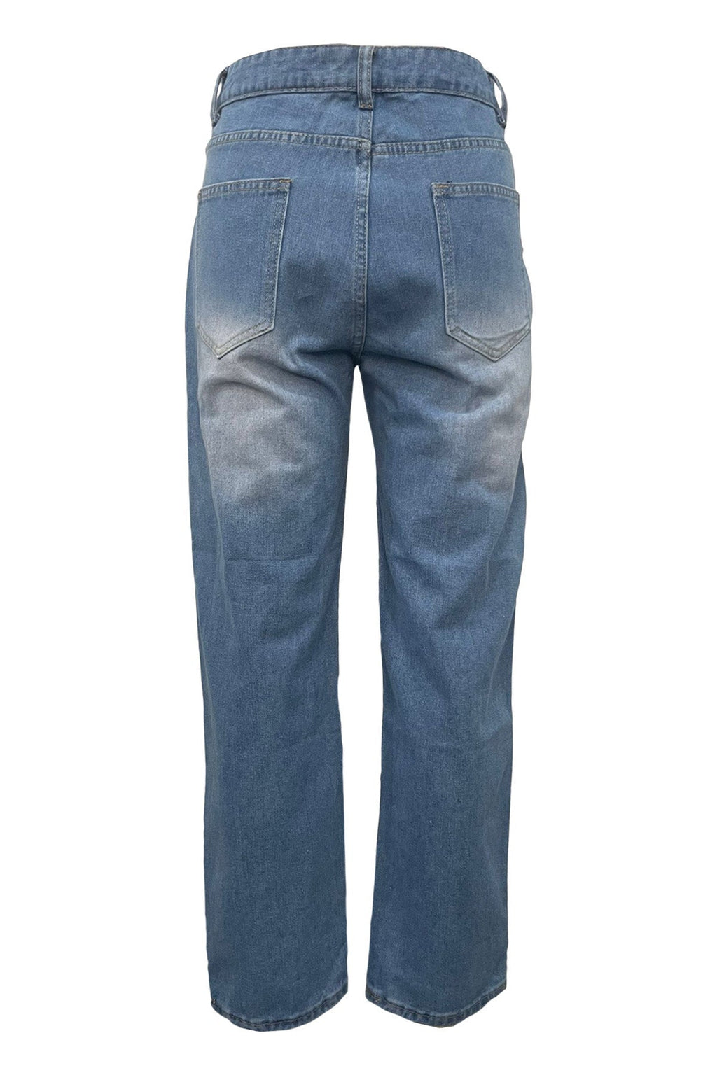 Embroidered Rhinestone Ripped Jeans Lavish Daily