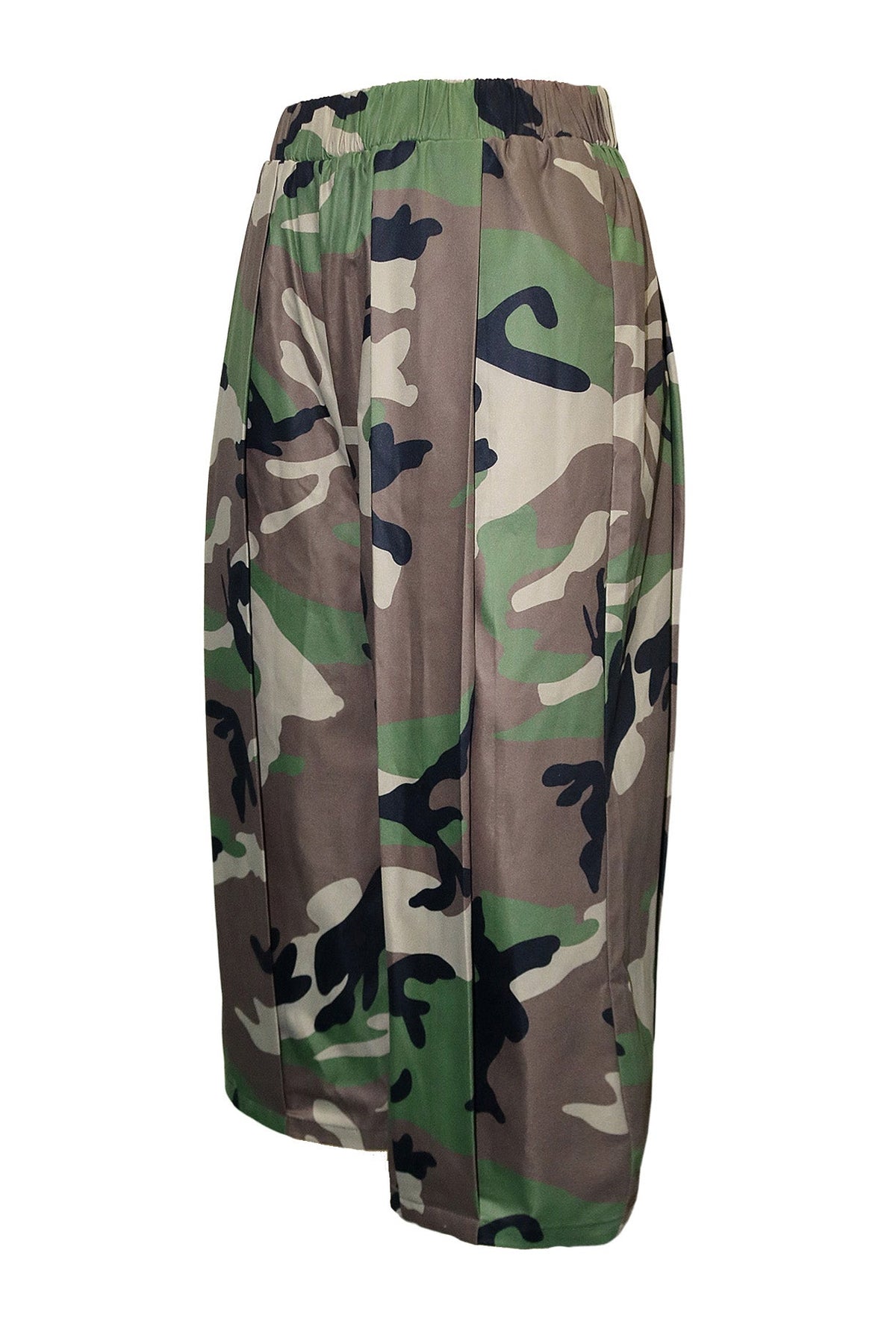 High-Waist Pleated Wide Leg Cropped Pants Lavish Daily