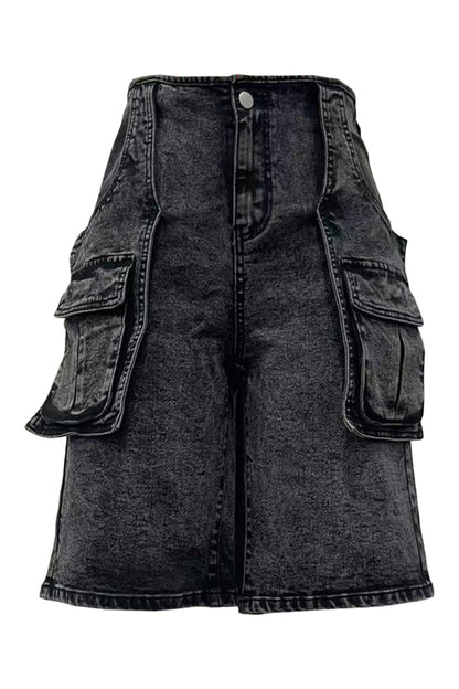 Retro Cargo Denim Shorts Lavish Daily