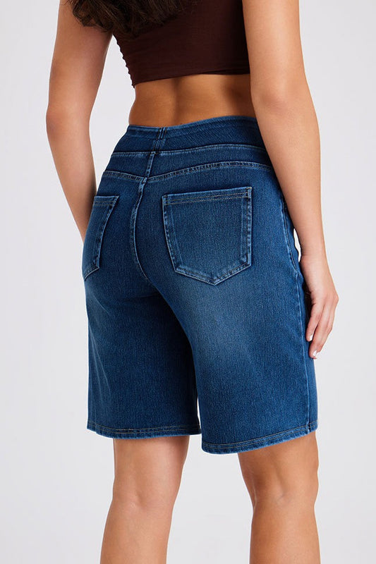 High-Stretch Fitness Bermuda Shorts LavishDaily