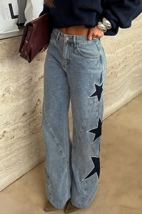 Casual Pocket Wide-Leg Jeans LavishDaily