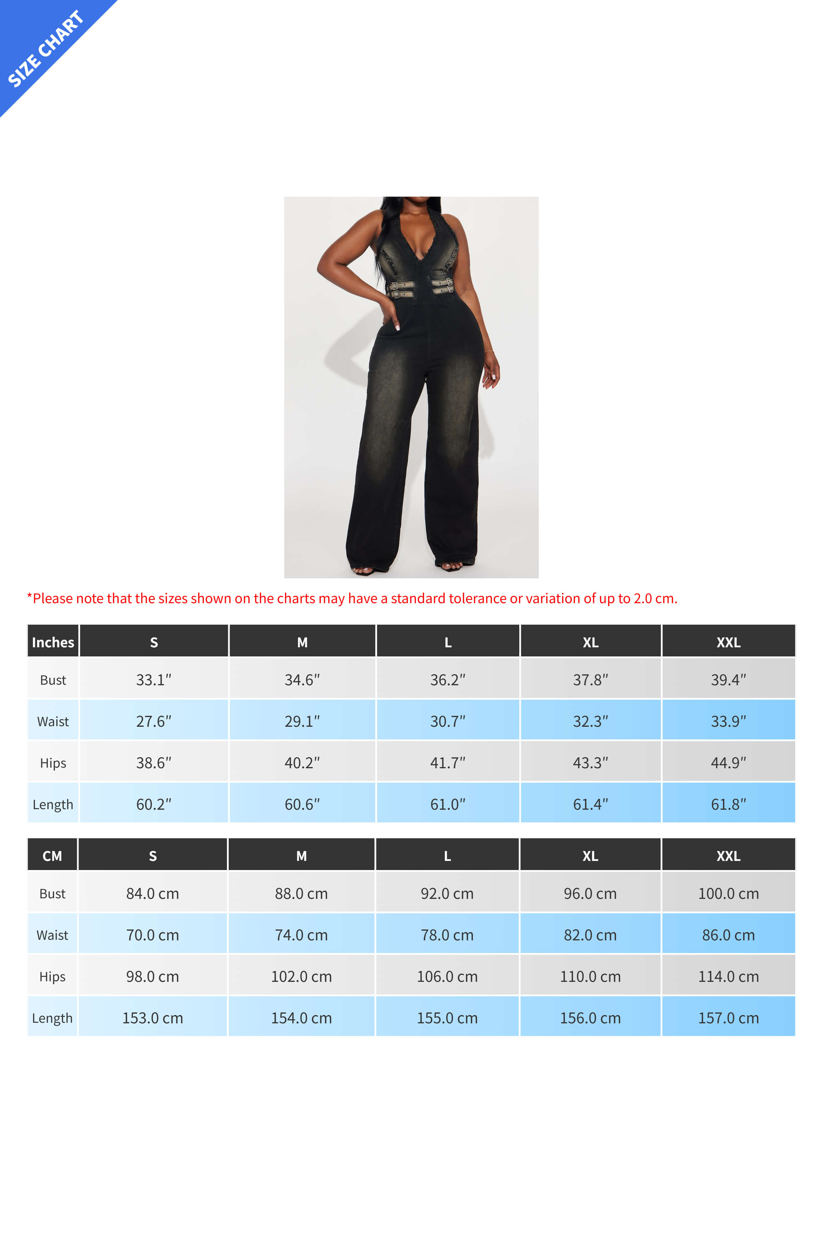 Halter Washed Denim Jumpsuit Lavish Daily