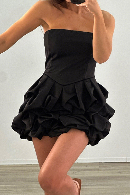 Bubble Hem Corset Mini Dress Lavish Daily