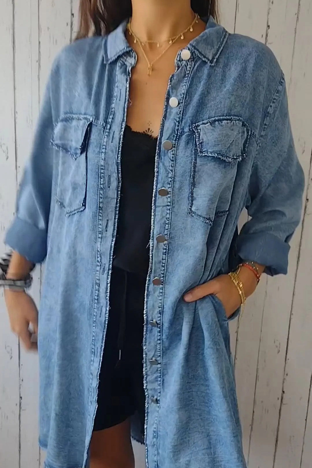 Comfortable Denim Shirt Jacket Lavish Daily