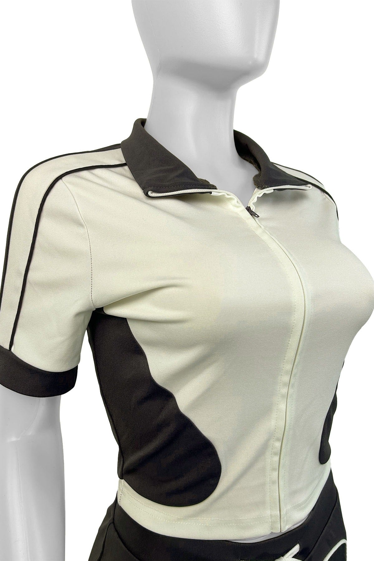 Long Sleeve Zipper Bodycon Shorts Tracksuit Sets Lavish Daily