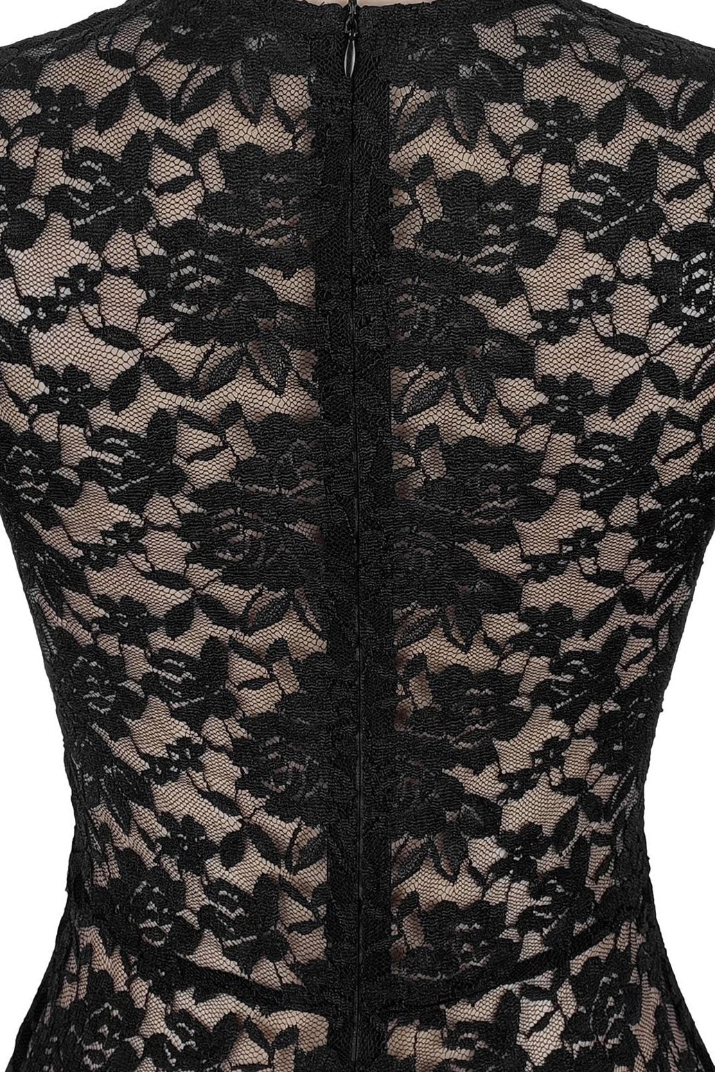 Sheer Lace Long-Sleeve Cutout Jumpsuit Lavish Daily