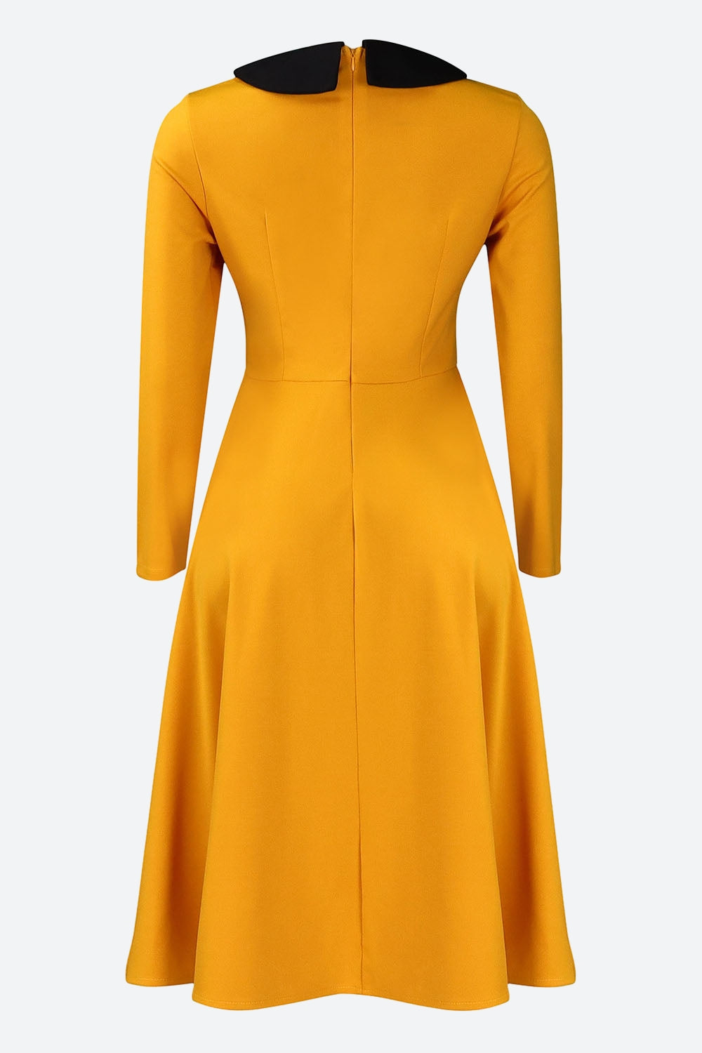 Solid Color Long Sleeve Lapel Elegant Dress Lavish Daily