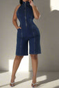 Sleeveless Denim Romper Lavish Daily