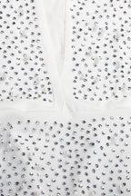 Mesh Diamond Rhinestone Mini Dress Lavish Daily