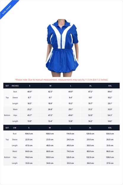 Chevron Color-Block Bubble Set Lavish Daily