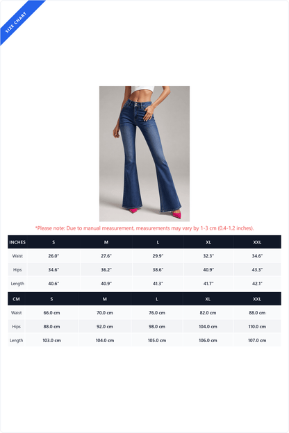 High Rise Double Button Flare Jeans Lavish Daily