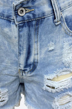 Frayed Hem Destroyed Jean Shorts Lavish Daily