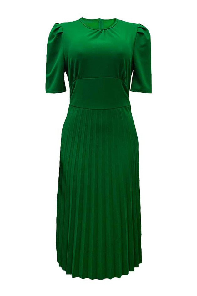 High Waist Pleated Dress Lavish Daily