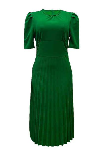 High Waist Pleated Dress Lavish Daily