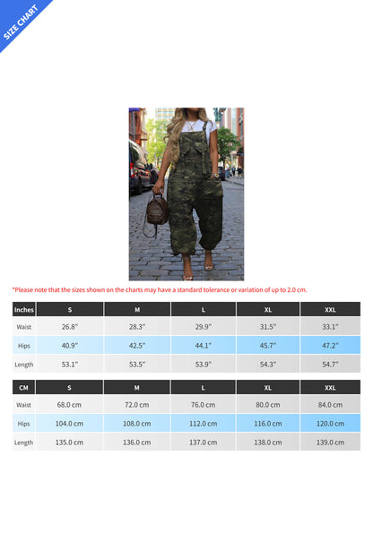 Camouflage Print Baggy Cargo Jumpsuit Lavish Daily