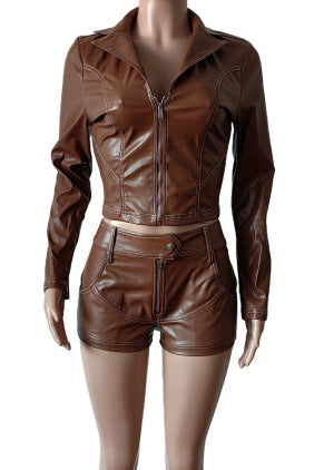 Leather Short Set Lavish Daily