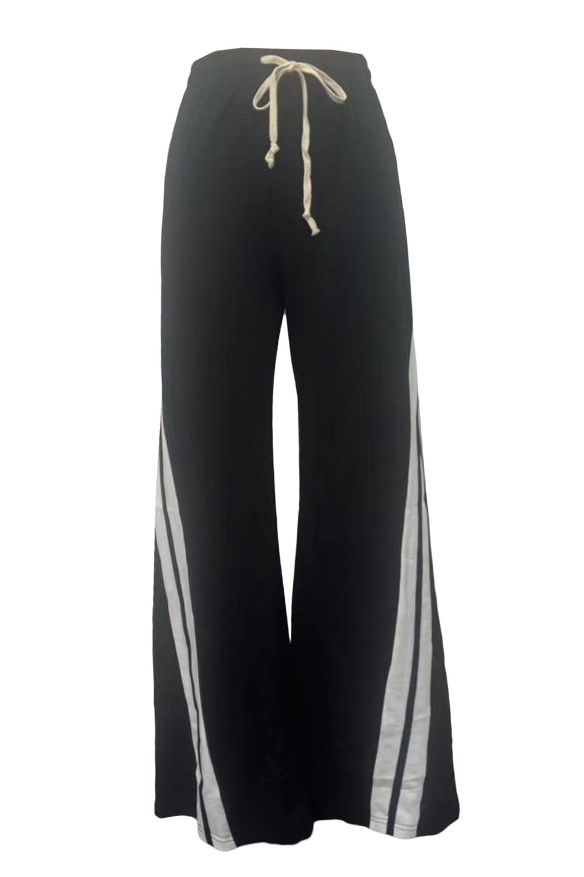 Striped Sweatpants Drawstring Straight Leg Pants Lavish Daily
