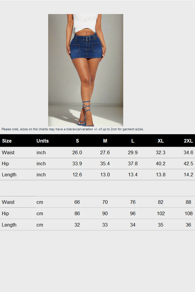 Denim Mini Skirt Lavish Daily