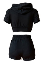 Crop Top Hoodie Short Set Lavish Daily