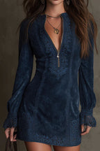 Elegant Embroidered Lace Mini Dress Lavish Daily