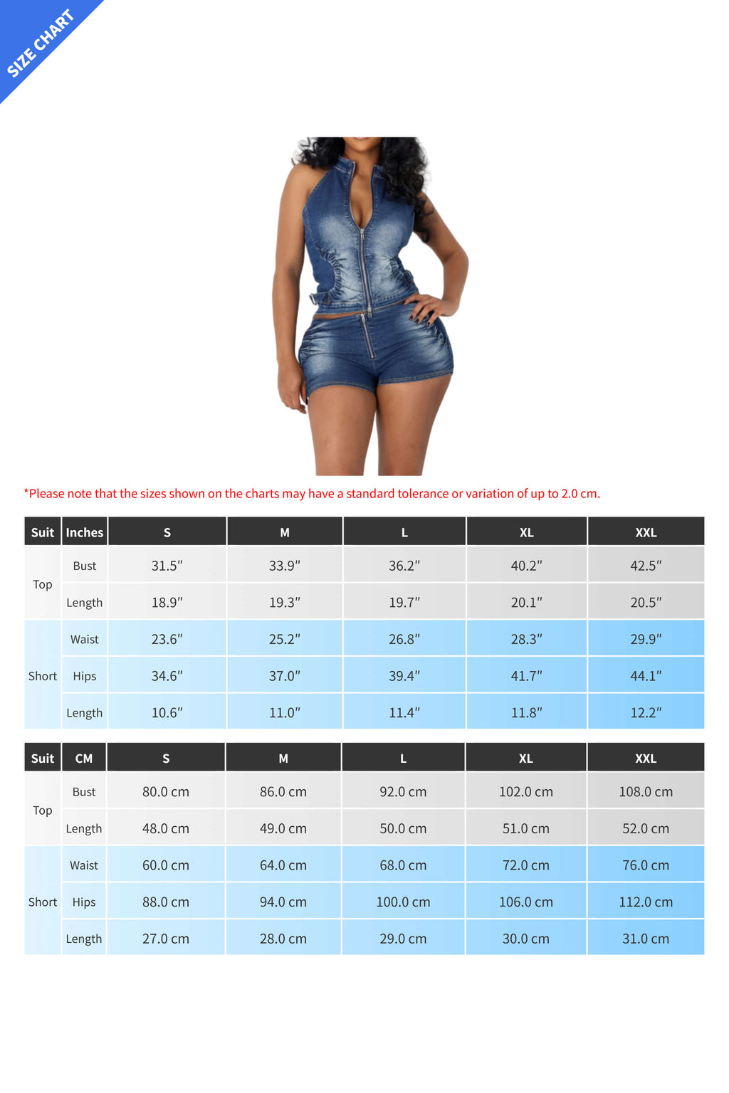Stretch Denim Vest & Shorts Set Lavish Daily