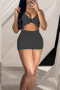 Cutout Crop Top And Shorts Set Lavish Daily