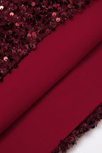 Square Neck Sequin Drape Mini Dress Lavish Daily