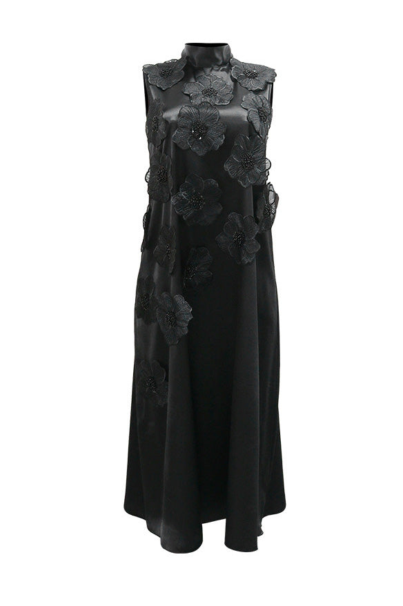 Sleeveless Crew Neck Maxi Dress Lavish Daily