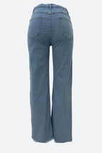 Ripped Fringe Wide-Leg Jeans Lavish Daily