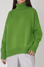 Turtleneck Long Sleeve Sweater Lavish Daily