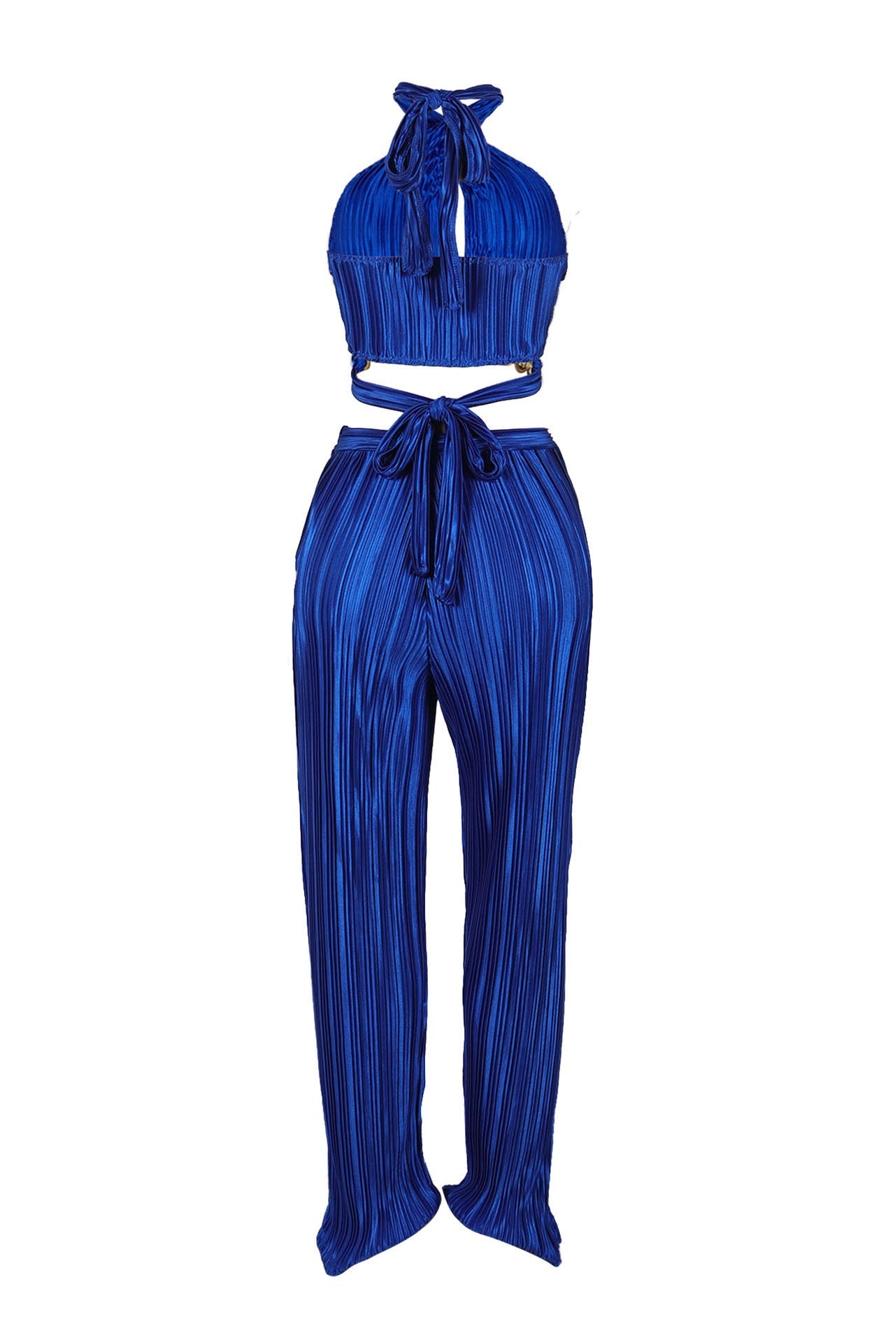 Tie-wrap Halter Backless Pant Sets Lavish Daily