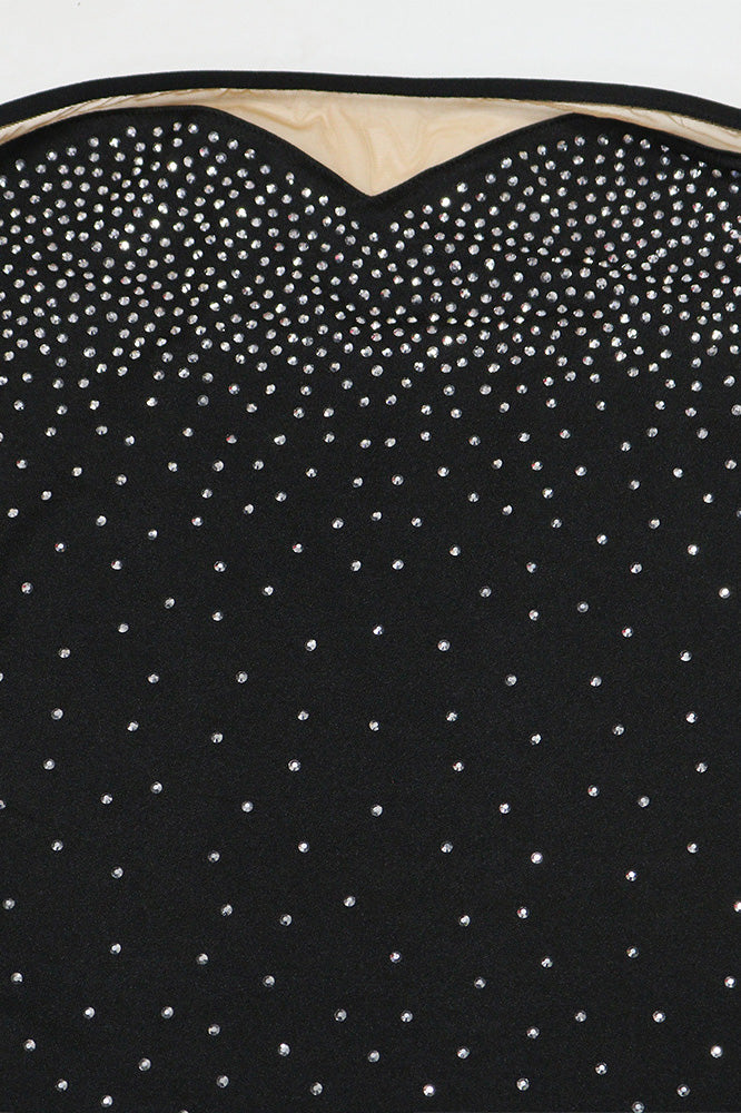 Asymmetric Frill Hem Bandeau Midi Dress Lavish Daily